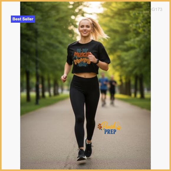 Soft Stretch Cotton Workout Crop Top for Strength Training - Picture 7 of 7